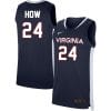 Tristan How Jersey #24 Virginia Cavaliers College Basketball Stitched Navy