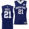 Trevin Knell Jersey #21 BYU Cougars NIL College Basketball Jersey Lightweight Navy 4 Trevin Knell Jersey #21 BYU Cougars NIL College Basketball Jersey Lightweight Navy
