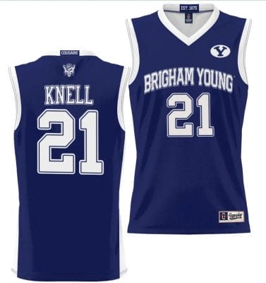 Trevin Knell Jersey #21 BYU Cougars NIL College Basketball Jersey Lightweight Navy 8 Trevin Knell Jersey #21 BYU Cougars NIL College Basketball Jersey Lightweight Navy