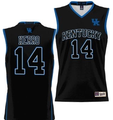 Tyler Herro Jersey #14 Kentucky Wildcats NIL College Basketball Lightweight Black