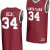 Tess Heal Jersey #34 Santa Clara Broncos Basketball NIL Lightweight Maroon