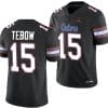 Tim Tebow Jersey #15 Florida Gators Alternate College Football 2023-24 Black 6 Tim Tebow Jersey #15 Florida Gators Alternate College Football 2023-24 Black
