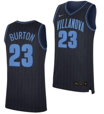 Tyler Burton Jersey #23 Villanova Wildcats Replica College Basketball 2023-24 Navy