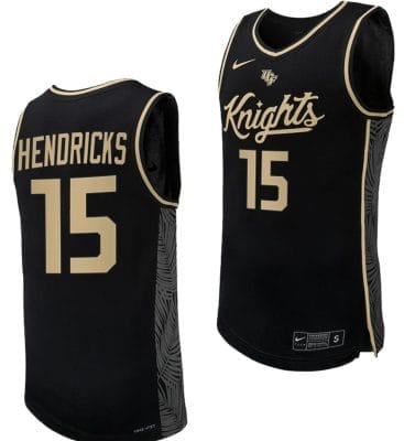 Tyler Hendricks Jersey #15 UCF Knights Replica College Basketball Uniform Black 8 Tyler Hendricks Jersey #15 UCF Knights Replica College Basketball Uniform Black