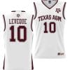 Wildens Leveque Jersey #10 Texas Aggies NIL College Basketball Jersey Lightweight White