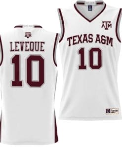 Wildens Leveque Jersey #10 Texas Aggies NIL College Basketball Jersey Lightweight White
