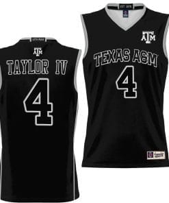 Wade Taylor IV Jersey #4 Texas Aggies NIL College Basketball Jersey Lightweight Black