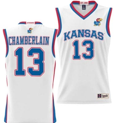 Wilt Chamberlain Jersey #13 Kansas Jayhawks NIL College Basketball Lightweight White