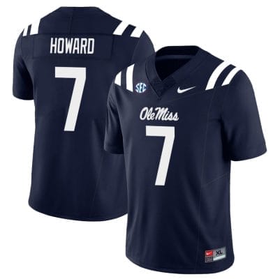 Walker Howard Jersey #7 Ole Miss Rebels Football All Stitched Navy 10 Walker Howard Jersey #7 Ole Miss Rebels Football All Stitched Navy