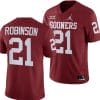 Xavier Robinson Jersey #21 Oklahoma Sooners 2024 College Football Crimson