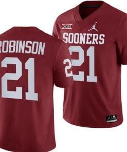Xavier Robinson Jersey #21 Oklahoma Sooners 2024 College Football Crimson