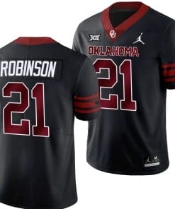Xavier Robinson Jersey #21 Oklahoma Sooners 2024 College Football Black
