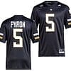 Zach Pyron Jersey #5 Georgia Tech Yellow Jackets 2023 Premier Football Uniform Black