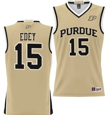 Zach Edey Jersey #15 Purdue Boilermakers NIL College Basketball Lightweight Gold