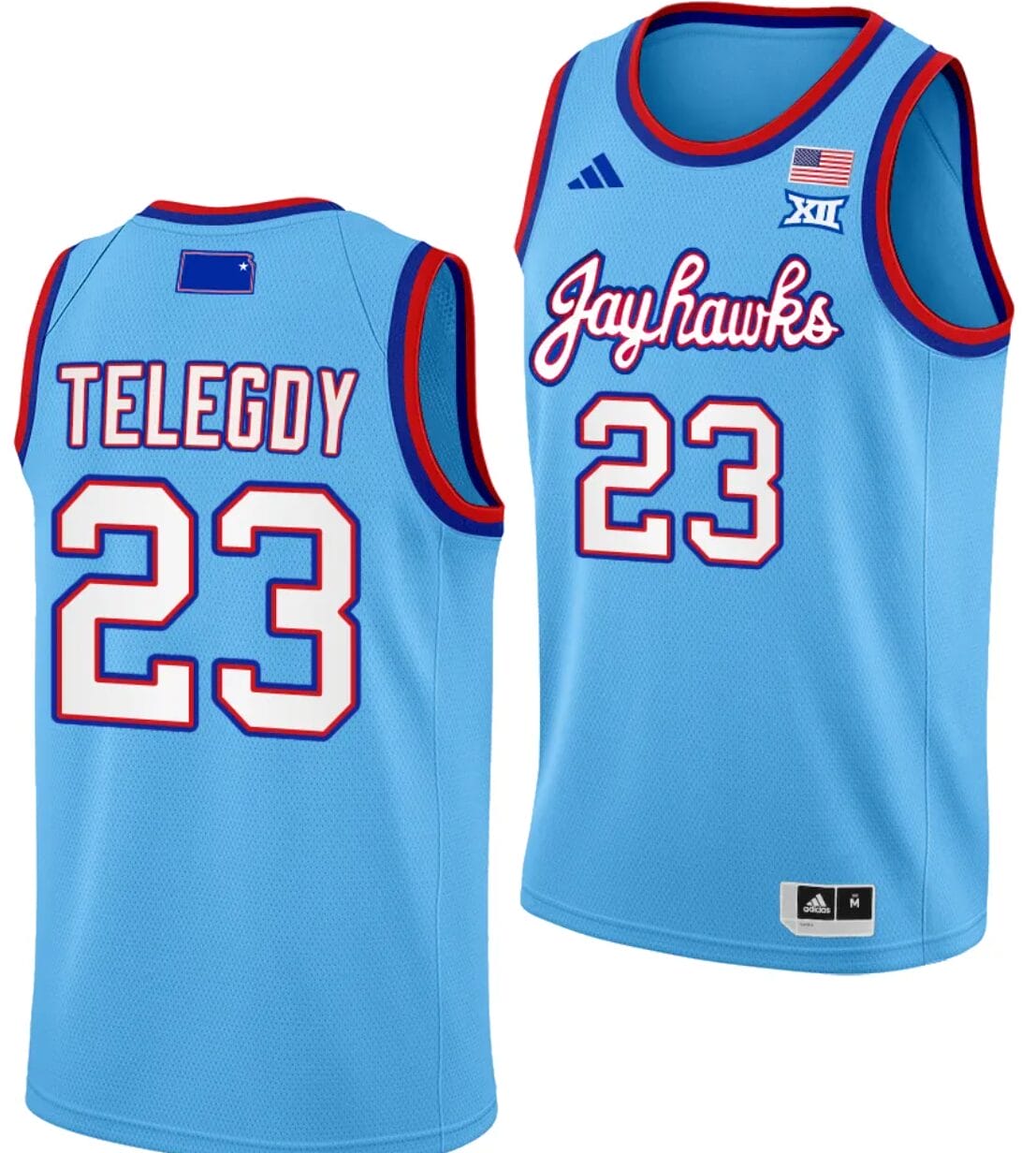 Zsofia Telegdy Jersey #23 Kansas Jayhawks Basketball DRIP Alternate 2023-24 Baby Blue 1 Zsofia Telegdy Jersey #23 Kansas Jayhawks Basketball DRIP Alternate 2023-24 Baby Blue