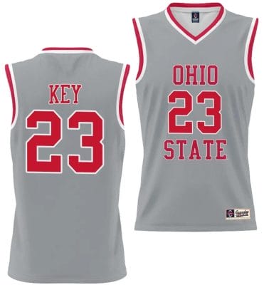 Zed Key Jersey #23 Ohio State Buckeyes College Basketball Lightweight Gray 8 Zed Key Jersey #23 Ohio State Buckeyes College Basketball Lightweight Gray
