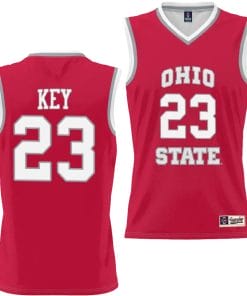 Zed Key Jersey #23 Ohio State Buckeyes College Basketball Lightweight Scarlet