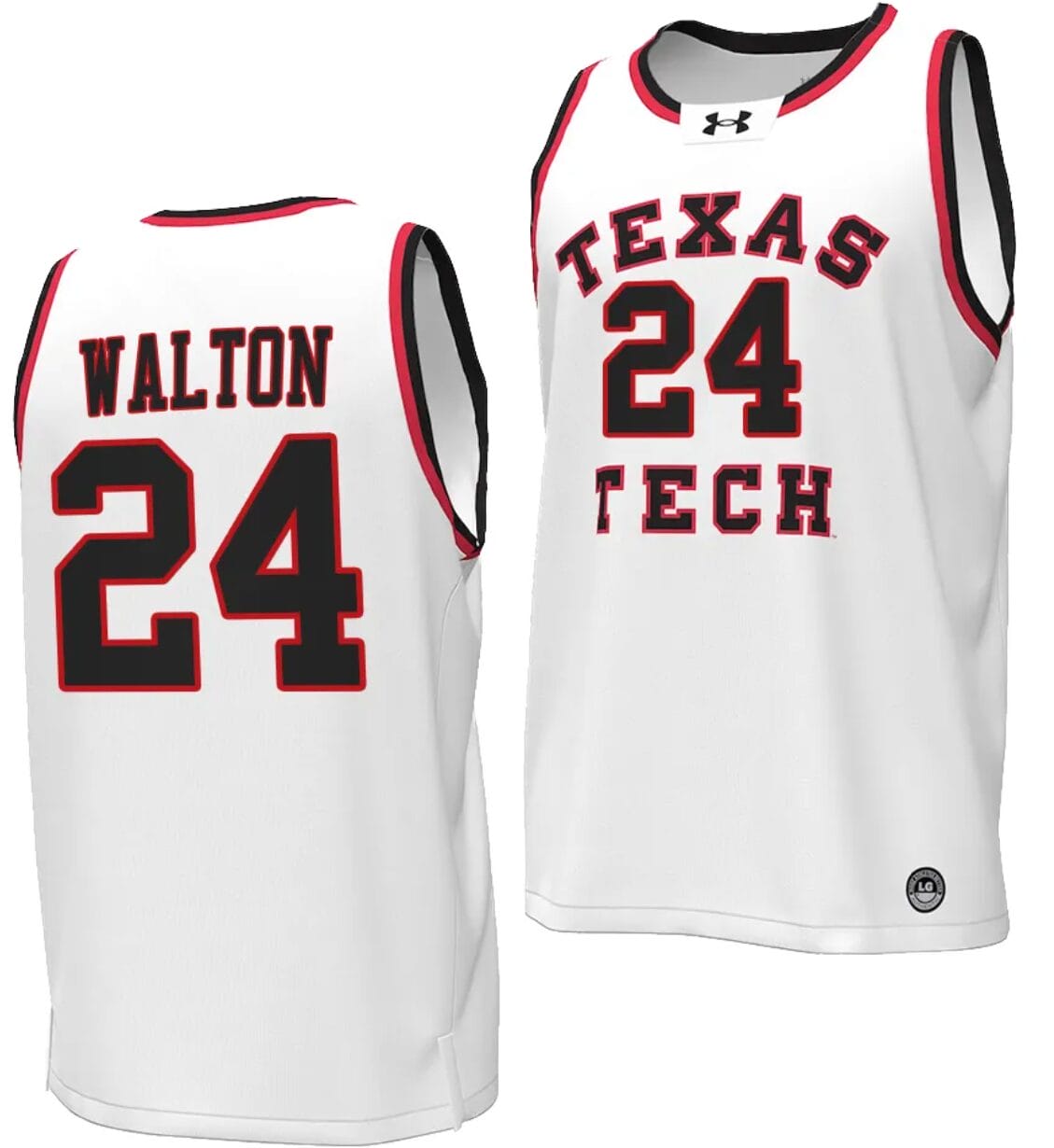 Kerwin Walton Jersey #24 Texas Tech Red Raiders Throwback Basketball Replica White 1 Kerwin Walton Jersey #24 Texas Tech Red Raiders Throwback Basketball Replica White