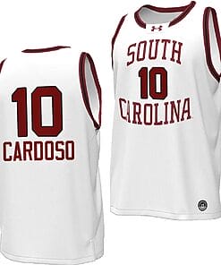 Kamilla Cardoso Jersey #10 South Carolina Gamecocks Basketball Throwback Replica White
