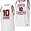 Myles Stute Jersey #10 South Carolina Gamecocks Basketball Throwback Replica White
