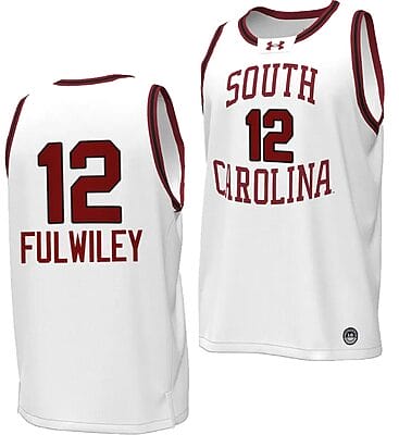 MiLaysia Fulwiley Jersey #12 South Carolina Gamecocks Basketball Throwback Replica White 8 MiLaysia Fulwiley Jersey #12 South Carolina Gamecocks Basketball Throwback Replica White