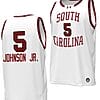 Meechie Johnson Jr Jersey #5 South Carolina Gamecocks Basketball Throwback Replica White