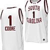 Zia Cooke Jersey #1 South Carolina Gamecocks Basketball Throwback Replica White 5 Zia Cooke Jersey #1 South Carolina Gamecocks Basketball Throwback Replica White