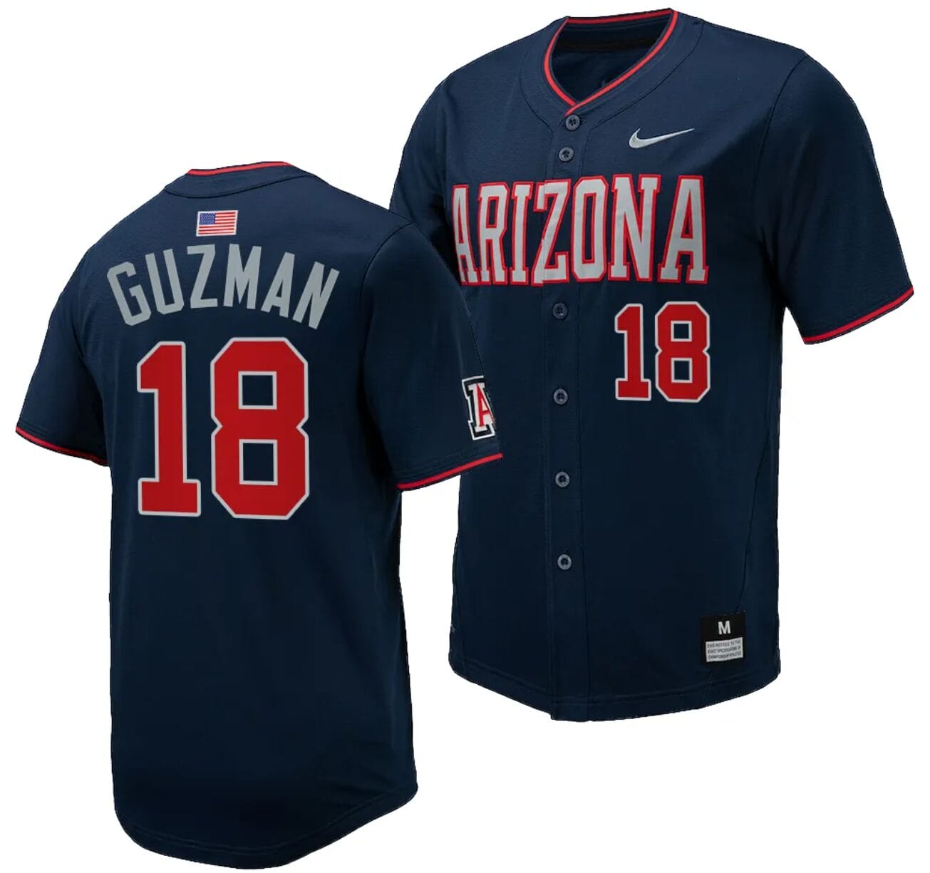 Adonys Guzman Jersey #18 Arizona Wildcats Replica Baseball Full-Button Navy 1 Adonys Guzman Jersey #18 Arizona Wildcats Replica Baseball Full-Button Navy