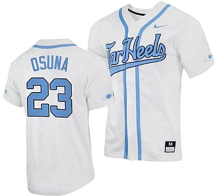Alberto Osuna Jersey #23 North Carolina Tar Heels Baseball White Full-Button 6 Alberto Osuna Jersey #23 North Carolina Tar Heels Baseball White Full-Button