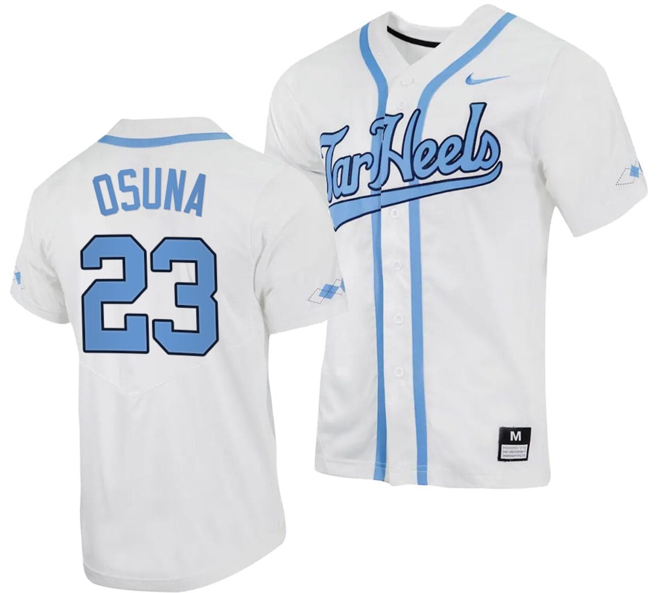 Alberto Osuna Jersey #23 North Carolina Tar Heels Baseball White Full-Button 1 Alberto Osuna Jersey #23 North Carolina Tar Heels Baseball White Full-Button