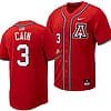 Andrew Cain Jersey #3 Arizona Wildcats Replica Baseball Full-Button Red
