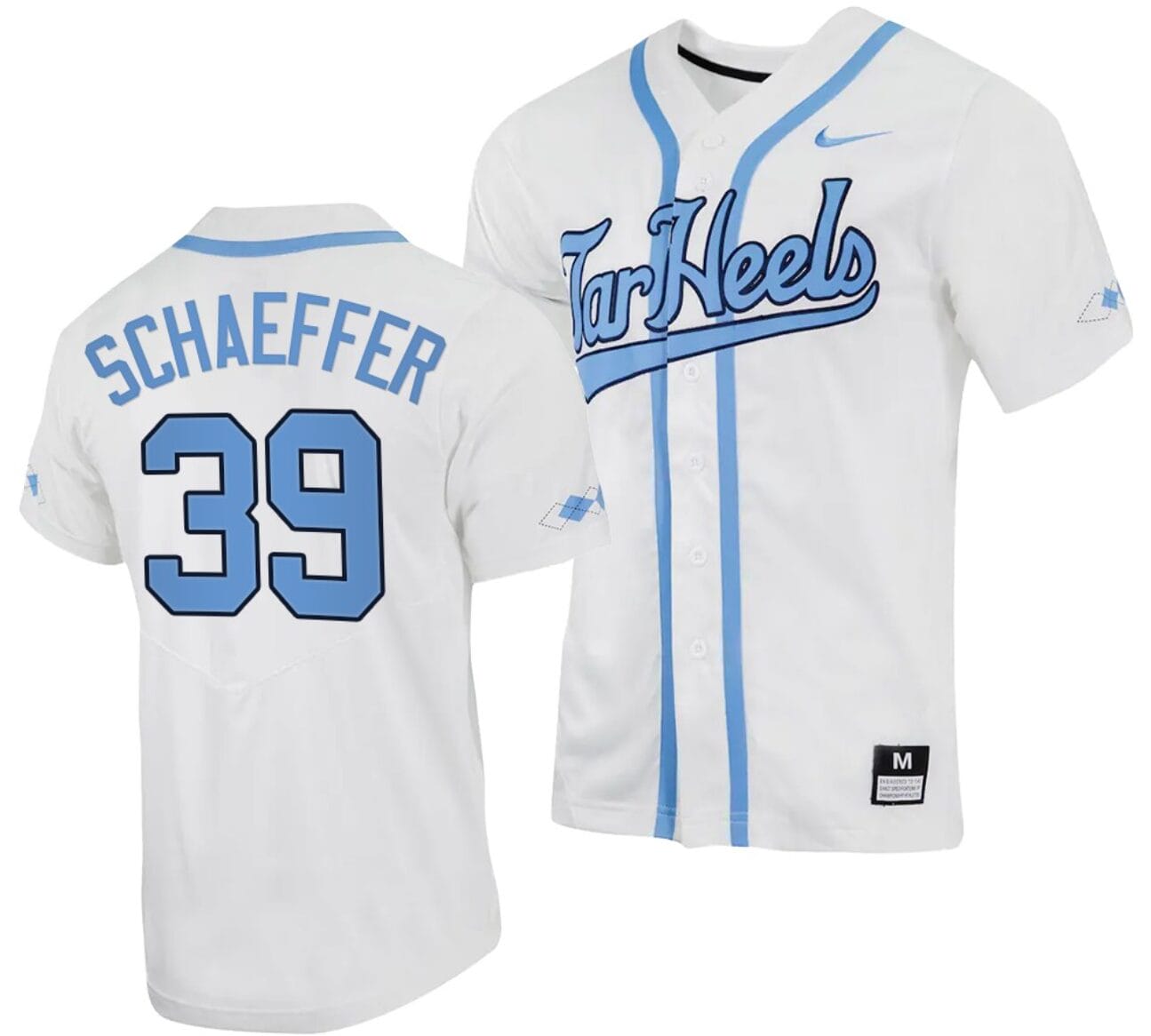 Brandon Schaeffer Jersey #39 North Carolina Tar Heels Baseball White Full-Button 1 Brandon Schaeffer Jersey #39 North Carolina Tar Heels Baseball White Full-Button
