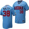 Cam Walty Jersey #38 Arizona Wildcats Replica Baseball Full-Button Light Blue