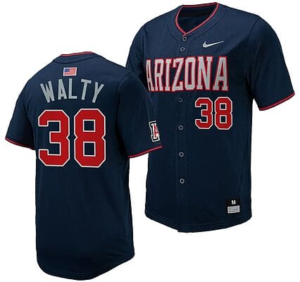 Cam Walty Jersey #38 Arizona Wildcats Replica Baseball Full-Button Navy 6 Cam Walty Jersey #38 Arizona Wildcats Replica Baseball Full-Button Navy