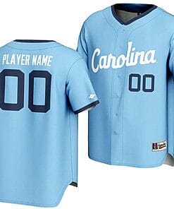 Custom North Carolina Tar Heels Jersey Name and Number Lightweight Baseball NIL Pick-A-Player Blue