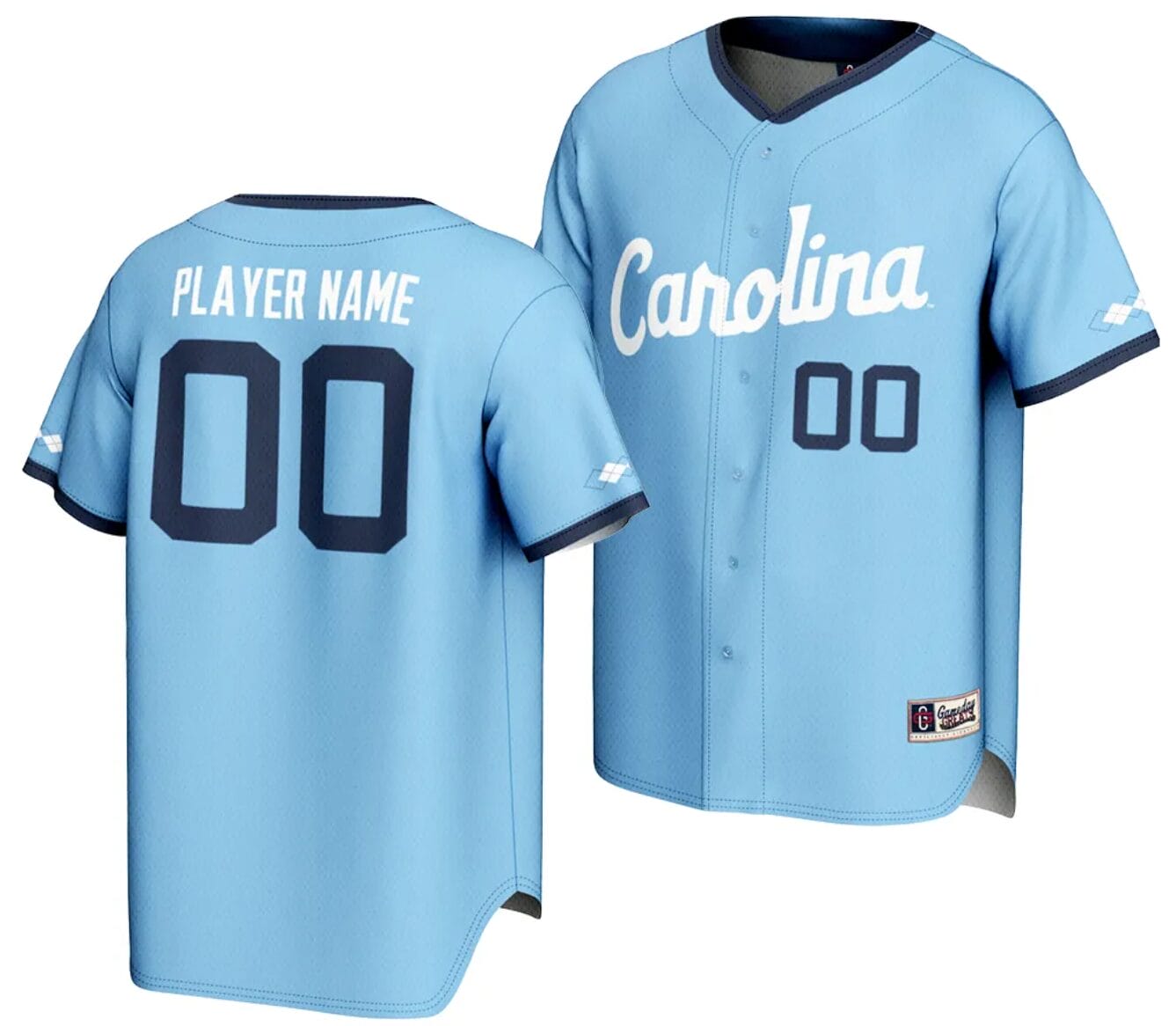Custom North Carolina Tar Heels Jersey Name and Number Lightweight Baseball NIL Pick-A-Player Blue 1 Custom North Carolina Tar Heels Jersey Name and Number Lightweight Baseball NIL Pick-A-Player Blue
