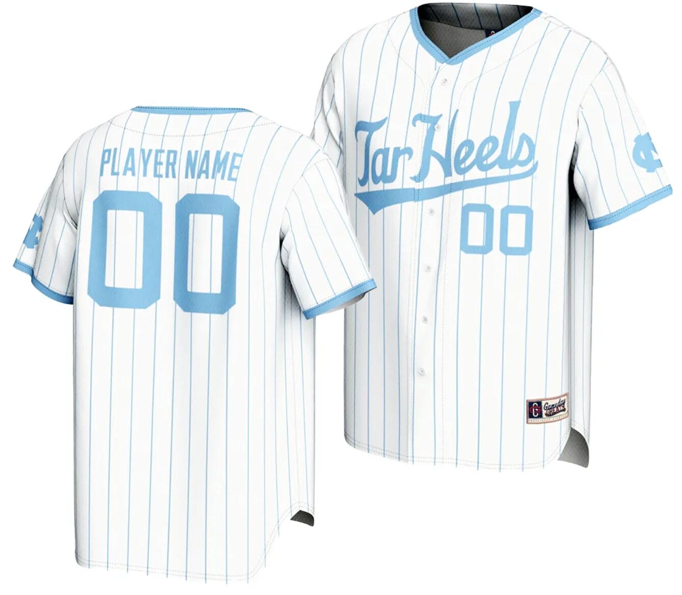 Custom North Carolina Tar Heels Jersey Name and Number Lightweight Baseball NIL Pick-A-Player White 1 Custom North Carolina Tar Heels Jersey Name and Number Lightweight Baseball NIL Pick-A-Player White