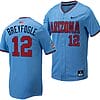 Easton Breyfogle Jersey #12 Arizona Wildcats Replica Baseball Full-Button Light Blue