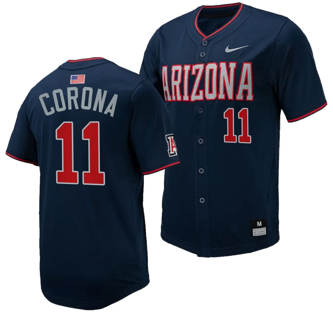Emilio Corona Jersey #11 Arizona Wildcats Replica Baseball Full-Button Navy 1 Emilio Corona Jersey #11 Arizona Wildcats Replica Baseball Full-Button Navy