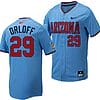 Eric Orloff Jersey #29 Arizona Wildcats Replica Baseball Full-Button Light Blue