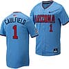Garen Caulfield Jersey #1 Arizona Wildcats Replica Baseball Full-Button Light Blue 3 Garen Caulfield Jersey #1 Arizona Wildcats Replica Baseball Full-Button Light Blue