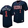 Garen Caulfield Jersey #1 Arizona Wildcats Replica Baseball Full-Button Navy 2 Garen Caulfield Jersey #1 Arizona Wildcats Replica Baseball Full-Button Navy