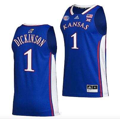 Hunter Dickinson Jersey #1 Kansas Jayhawks College Basketball Blue 8 Hunter Dickinson Jersey #1 Kansas Jayhawks College Basketball Blue