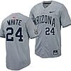 Mason White Jersey #24 Arizona Wildcats Replica Baseball Full-Button Gray 3 Mason White Jersey #24 Arizona Wildcats Replica Baseball Full-Button Gray