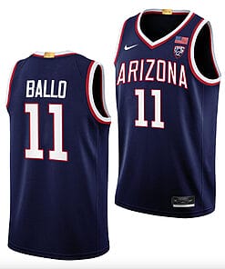 Oumar Ballo Jersey #11 Arizona Wildcats College Basketball Navy