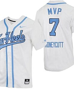 Vance Honeycutt Jersey #7 North Carolina Tar Heels Baseball White Full-Button
