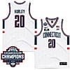 Andrew Hurley Jersey #20 UConn Huskies 2024 NCAA Basketball National Champions White 4 Andrew Hurley Jersey #20 UConn Huskies 2024 NCAA Basketball National Champions White