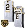 Ashlyn Watkins Jersey #2 South Carolina Gamecocks Basketball 2024 National Champions All Stitched White Gold