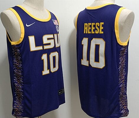 Angel Reese Jersey #10 Lsu Tigers College Basketball Stitched Purple