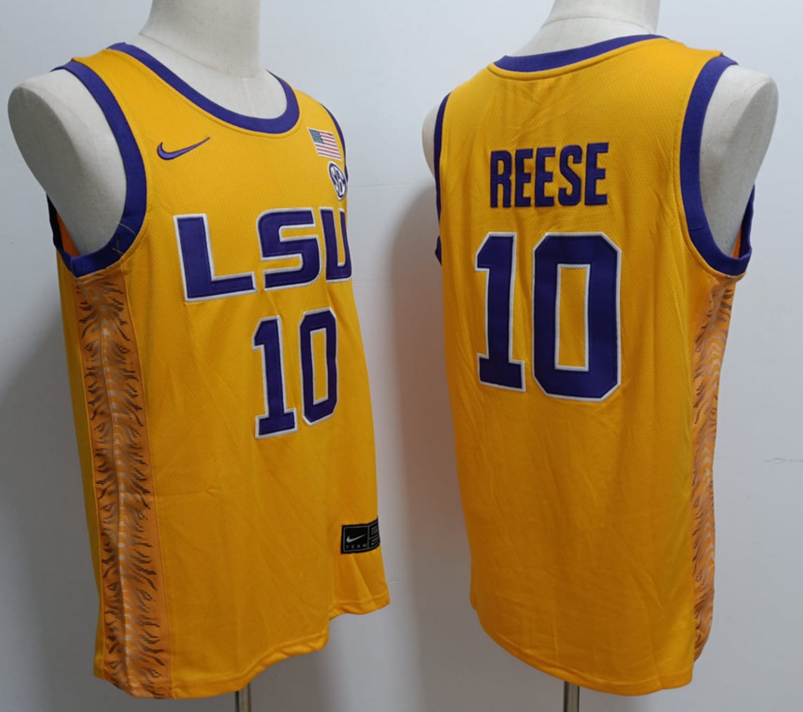 Angel Reese Jersey #10 Lsu Tigers College Basketball Stitched Yellow 1 Angel Reese Jersey #10 Lsu Tigers College Basketball Stitched Yellow